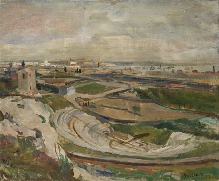 Donato Frisia "Siracusa" 1932
olio su tela (cm 52x64)
firmato e datato in basso