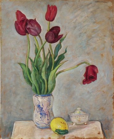 Mario Vellani Marchi "Tulipani" 1931
olio su compensato (cm 50x42)
firmato e dat