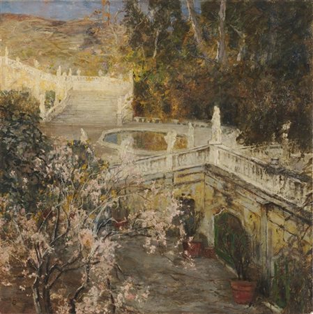 Ludovico Cavaleri "Giardino settecentesco Villa Gavotti" 1923, Albissola Superio