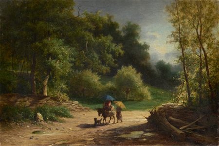 Vittorio Benisson "Sul finire del temporale" 1873
olio su tela (cm 50x75)
firmat