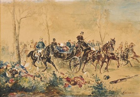 Sebastiano De Albertis "Napoleone III si consegna al Re di Prussia il mattino do