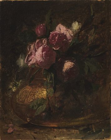 Luigi Scrosati "Fiori" 
olio su tela (cm 48x39)
reca tracce di firma in basso a