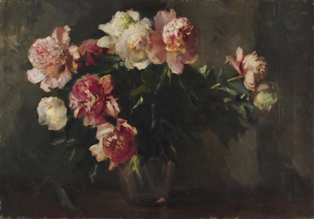 Giuseppe Palanti "Vaso di fiori" 
olio su tela (cm 70x100)
firmato in basso a de