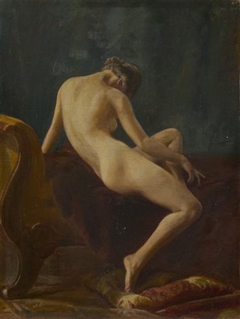 Walter Benoldi "Nudo" 
olio su compensato (cm 42x30)
firmato in basso a destra
i