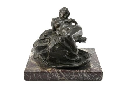 Felice Bialetti (Attribuito)

"Pensiero dominante" 
scultura in bronzo (cm 25x29