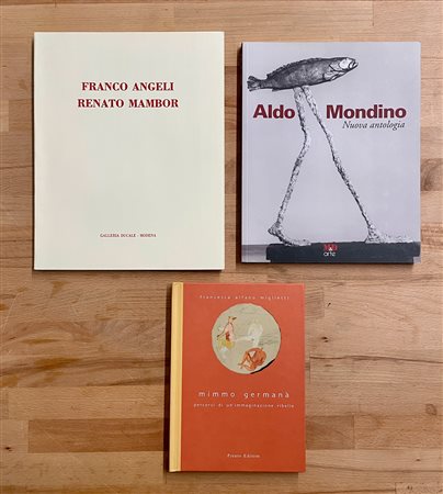 ARTE ITALIANA DEL DOPOGUERRA (GERMANÀ, MONDINO, ANGELI E MAMBOR) - Lotto unico di 3 cataloghi