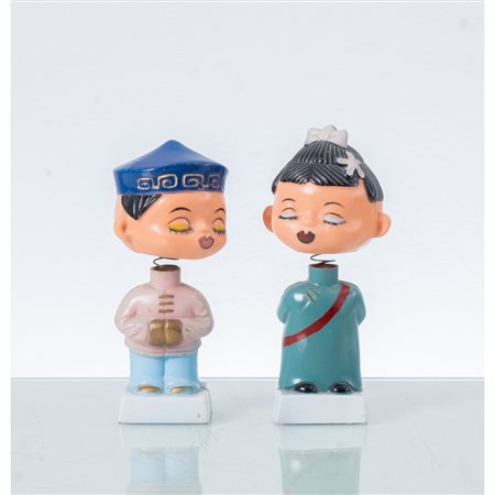 COPPIA DI PUPAZZI PLASTIC BUBBLE HEAD