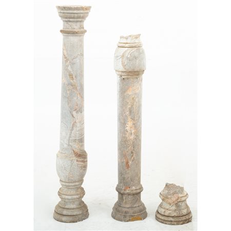 MANIFATTURA SICILIANA DEL XIX SECOLO, Coppia di colonne