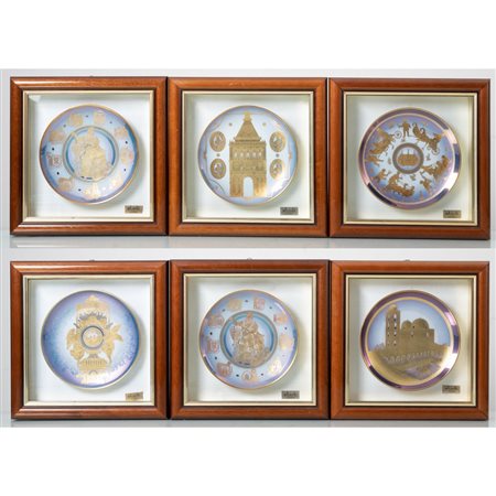 COLLEZIONE NICASIO, Sei piatti in porcellana