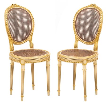 MANIFATTURA FRANCESE DEL XX SECOLO, Coppia di sedie