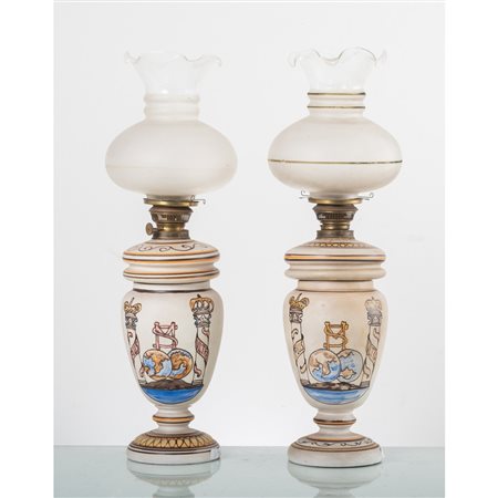 COPPIA DI LUMI a petrolio