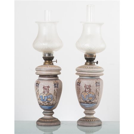 COPPIA DI LUMI a petrolio