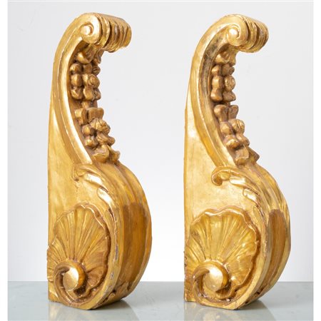 MANIFATTURA SICILIANA PRIMA METÀ XIX SEC., Coppia di elementi