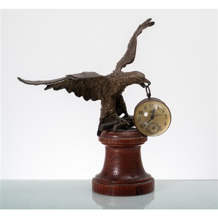 MANIFATTURA ITALIANA PRIMI DEL '900, Scultura con orologio