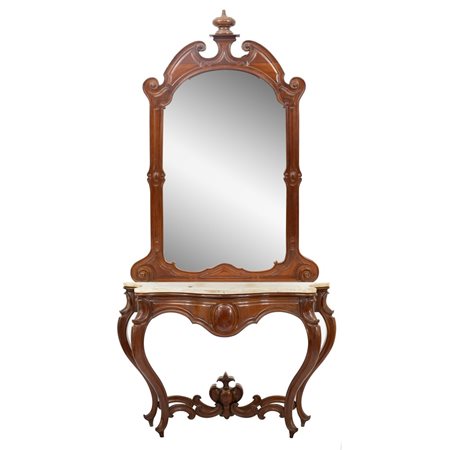 EBANISTERIA FRANCESE FINE XIX SECOLO, Consolle con specchiera