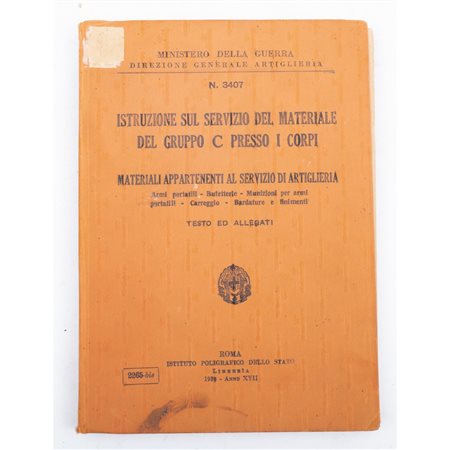 VOLUME DI ISTRUZIONI Di Artiglieria del Regio Esercito ....