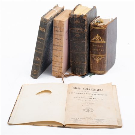CINQUE VOLUMI DI RELIGIONE DEL XVI E XIX SECOLO