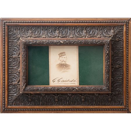 FOTOGRAFIA CON AUTOGRAFO DI GIUSEPPE GARIBALDI