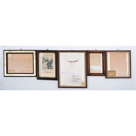 CINQUE AUTOGRAFI DI AUTORI