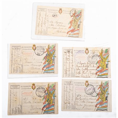 CINQUE RARE CARTOLINE Regio Esercito Italiano