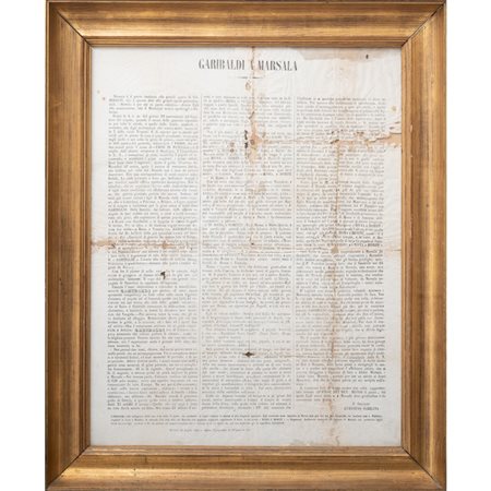 EDITTO COMMEMORATIVO dell’impresa garibaldina