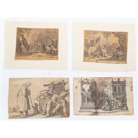 QUATTRO PICCOLE INCISIONI DEL XVII – XVIII SECOLO