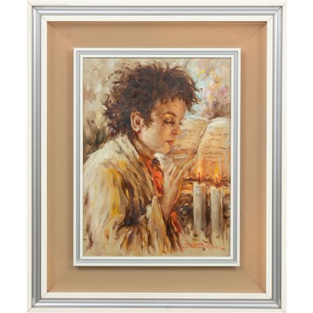 SPARTACO NIFOSI, Fanciullo, Olio su tela