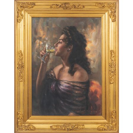 PITTORE DEL XX SECOLO, Figura femminile, Pastello su carta