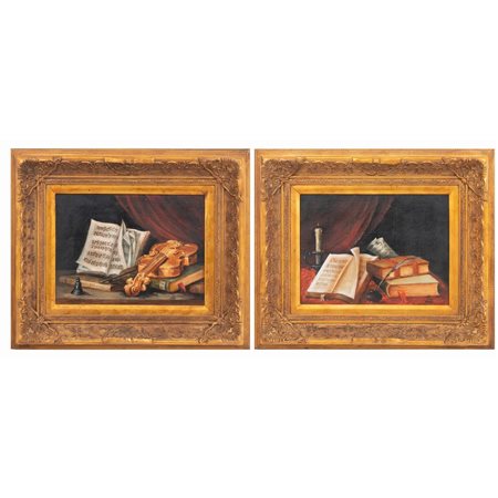 SCUOLA ITALIANA SECONDA METÀ XX SECOLO, Coppia di oli su tela
