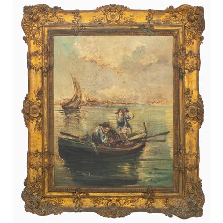 SCUOLA ITALIANA INIZI XX SECOLO, Olio su cartone pressato