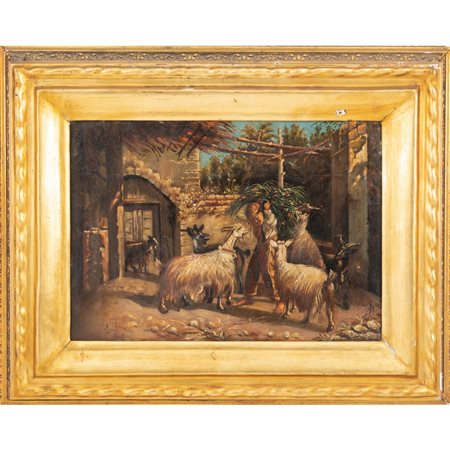 PITTORE DELLA FINE DEL XX SECOLO, Olio su tela