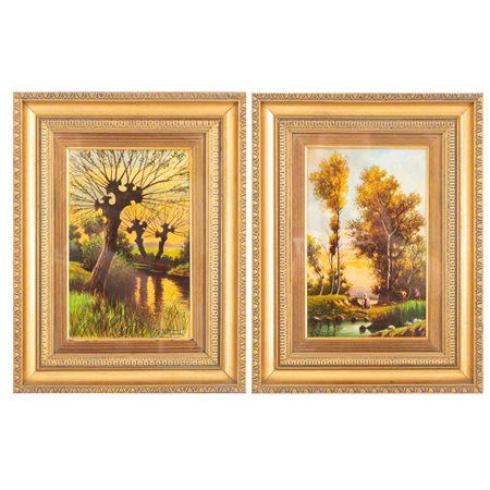 VINCENZO VITRANO, Due oli su cartoncino