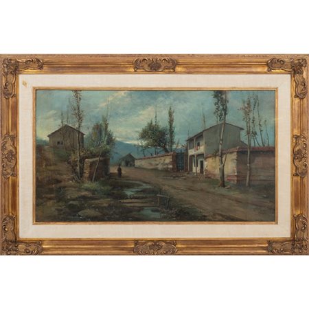 PITTORE DEL XIX/XX SECOLO, Paesaggio, Olio su tela
