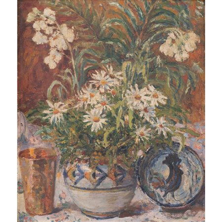 PITTORE DEL XIX/XX SECOLO, Natura morta, Olio su tela