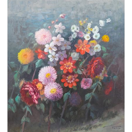 VINCENZO UDINE, Fiori, Olio su tela