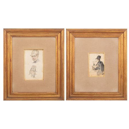 SCUOLA EUROPEA DEI PRIMI DEL '900, Due disegni su carta