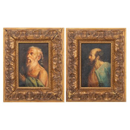 PITTORE DELLA FINE DEL XX SECOLO, Coppia di oli su tela