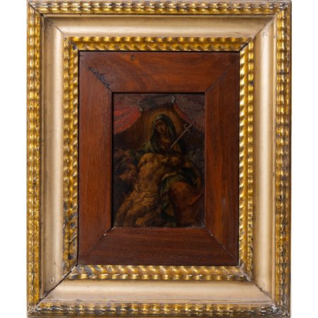 SCUOLA SICILIANA DEL XVIII SECOLO, Olio su metallo