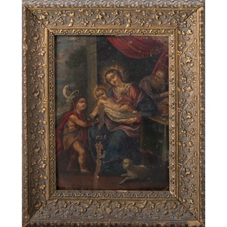 SCUOLA SICILIANA DEL XVIII SECOLO, Olio su rame