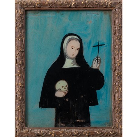 MANIFATTURA SICILIANA DELLA FINE DELL '800, Pittura su vetro