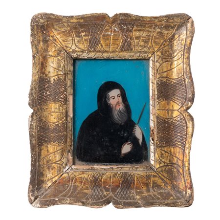 MANIFATTURA SICILIANA DEL XIX SECOLO, Pittura su vetro