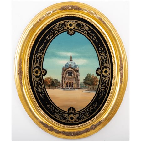 MANIFATTURA FRANCESE DEL XIX SECOLO, Fixè su vetro