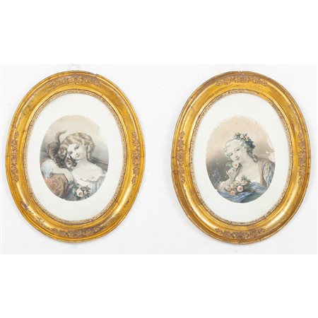 MANIFATTURA SICILIANA DEL XIX SECOLO, Coppia di cornici