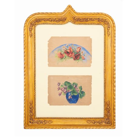 MANIFATTURA SICILIANA DEL XIX SECOLO, Cornice a punta