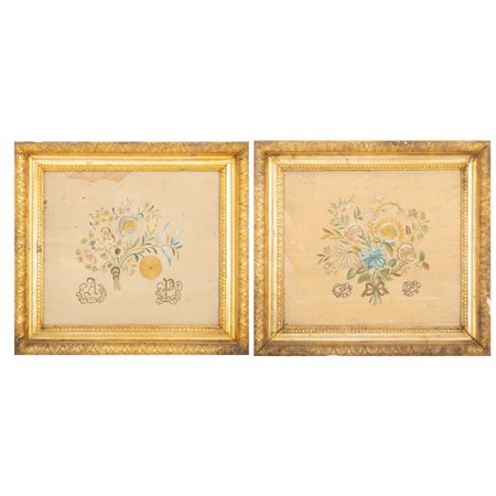 MANIFATTURA SICILIANA PRIMA METÀ XIX SEC., Coppia di cornici