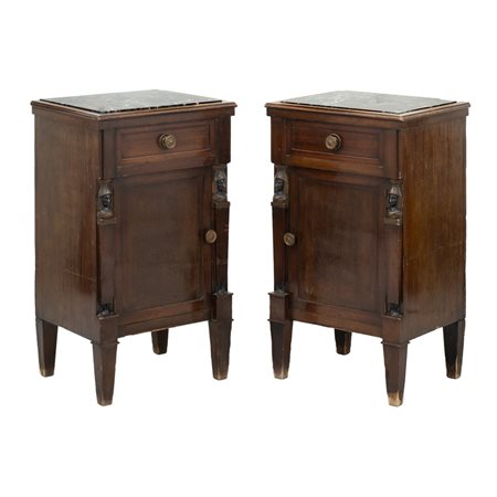 MANIFATTURA SICILIANA DEI PRIMI DELL '800, Coppia di comodini