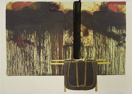 NITSCH HERMANN (1938 - 2022) - SENZA TITOLO (UBERMALTE BILD), 1991.