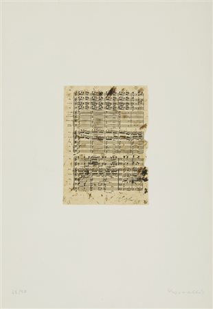 KOUNELLIS JANNIS (n. 1936) - SENZA TITOLO (ELETTRA, SPARTITO MUSICALE).
