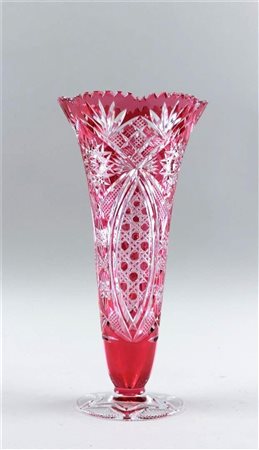 A cut Val St. Lambert goblet vase. Height: 34 cm.