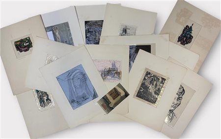 A large lot of various works of art including etchings, engravings and...